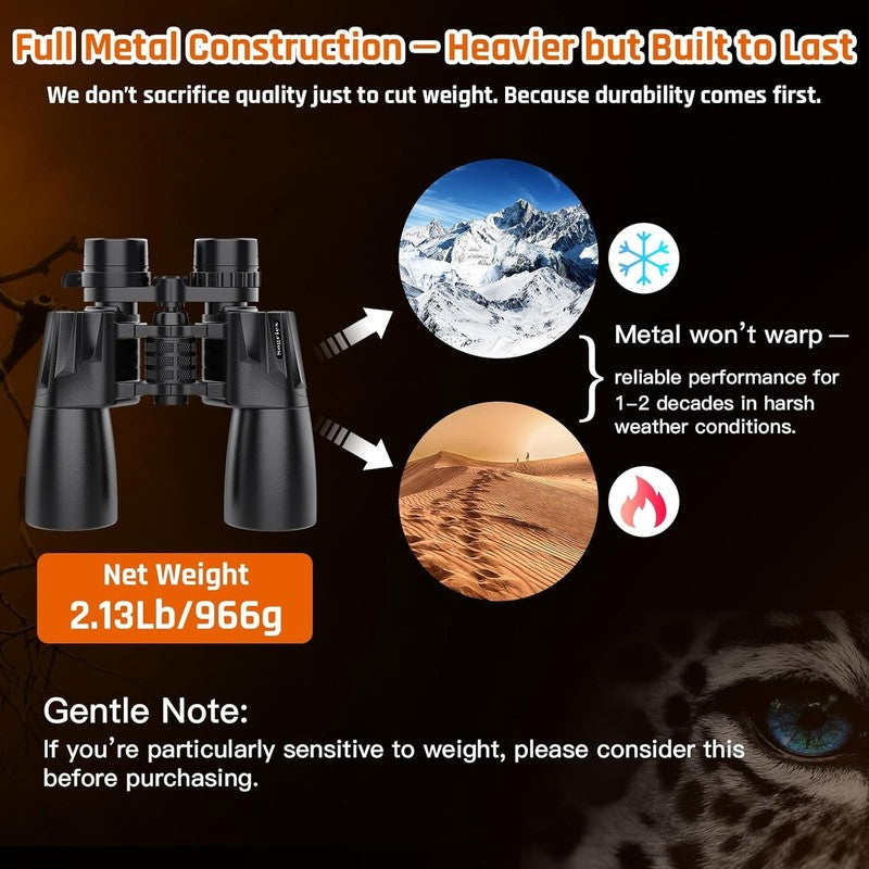 High Powered 10 30X50 Zoom Binoculars for Bird Watching & Hunting, Clear Vision2
