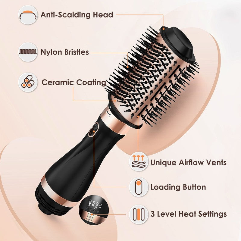 Hair Dryer Brush, Hot Air Brush, Blow Dryer Brush Tool Set Straightener/Dryer/Cu1