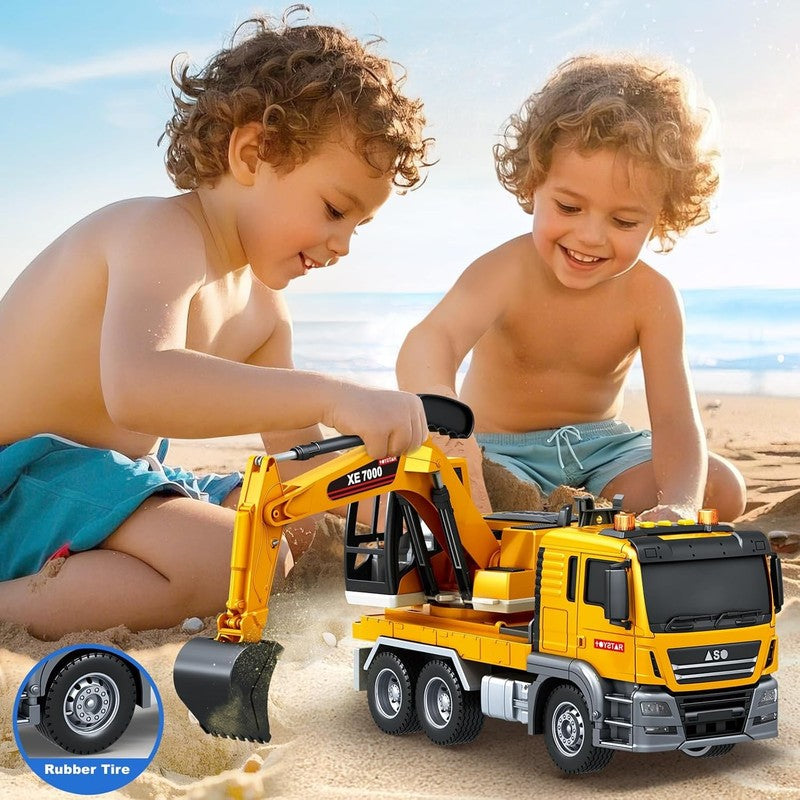Large Excavator Truck Toy, 3 4 5 6 Year Old Boys Toddlers Toy Truck, Lights & So5
