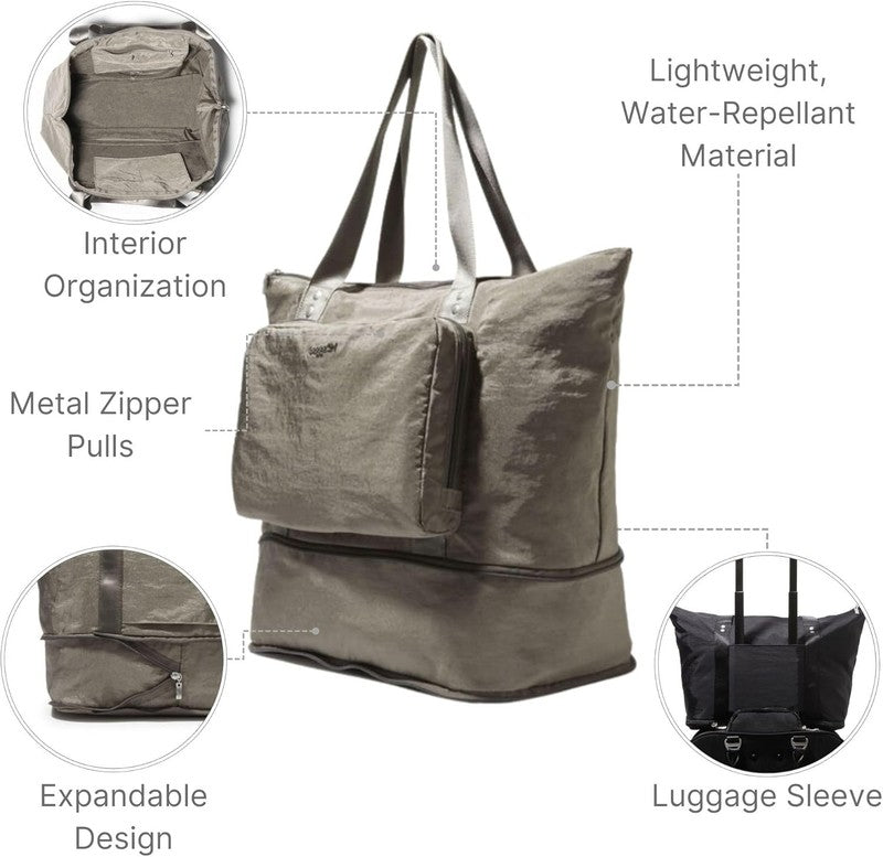 Carryall Expandable Lightweight Travel Tote 22" Packable Folding Compact Nylon W3