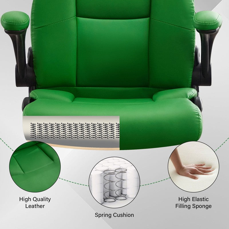 Leather Office Chair, Big and Tall Office Chair 400LBS Wide Seat Ergonomic Compu7