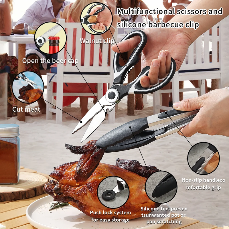 Camping Cooking Utensils Set Stainless Steel Silverware Plates Cups Outdoor5