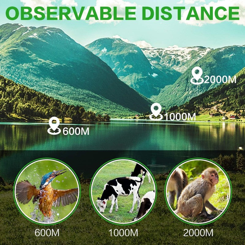 40x60 Monocular Telescope BAK4 Prism Phone Adapter Tripod Low Night Vision5