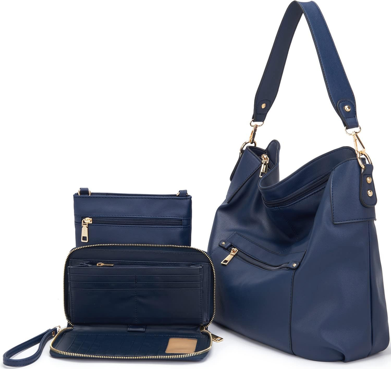 Women Large Crossbody Bag Shoulder Handbag Purse Wallet Set Hobo Tote8
