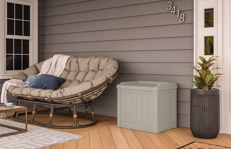 22-Gal Resin Outdoor Storage Deck Box Bench Weather-Resistant Light Taupe1