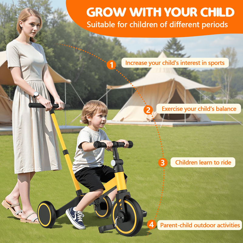 4 in 1 Toddler Bike, Kids Tricycle for 1 5 Years Old, Toddler Tricycle for Boy G1