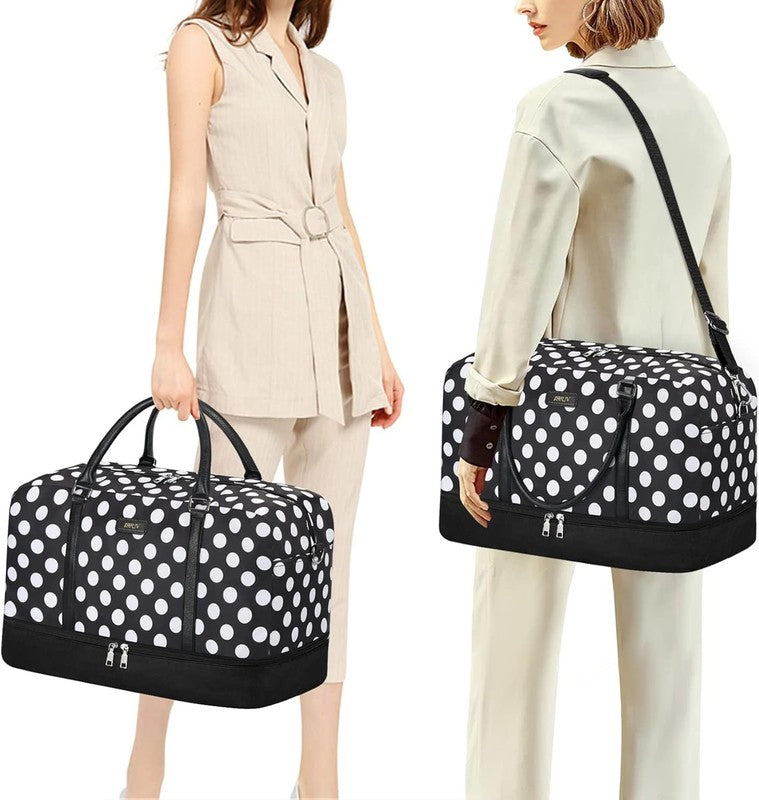 21in Weekender Duffle Bag Women 3Pc Set Waterproof w/ Shoe Compartment1