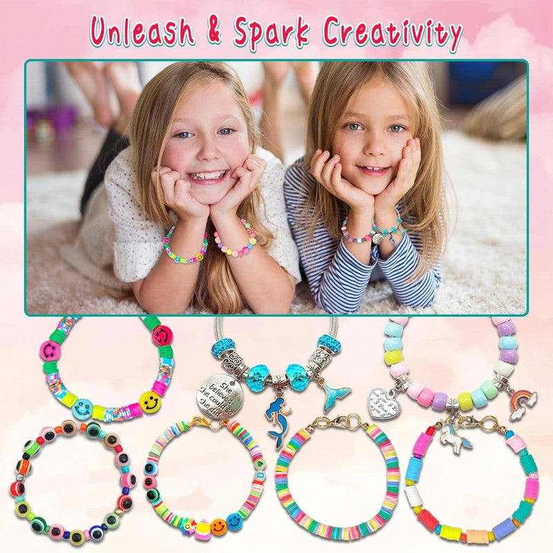 Girls Toys Bracelet Making Kit -3400Pcs Charm Jewelry Making Kit Supplies,Unicor4