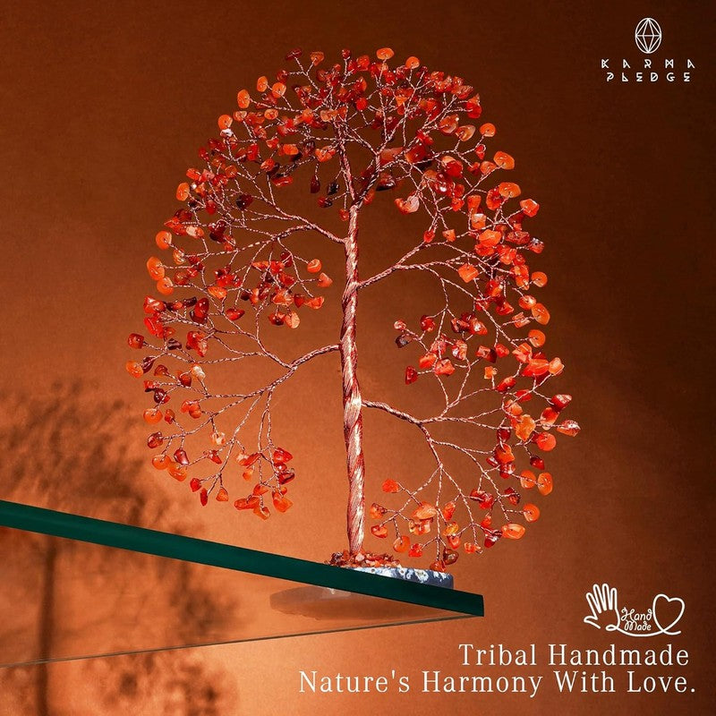 Carnelian Chakra Crystal Tree Feng Shui Decor Positive Energy Good Luck Gift5