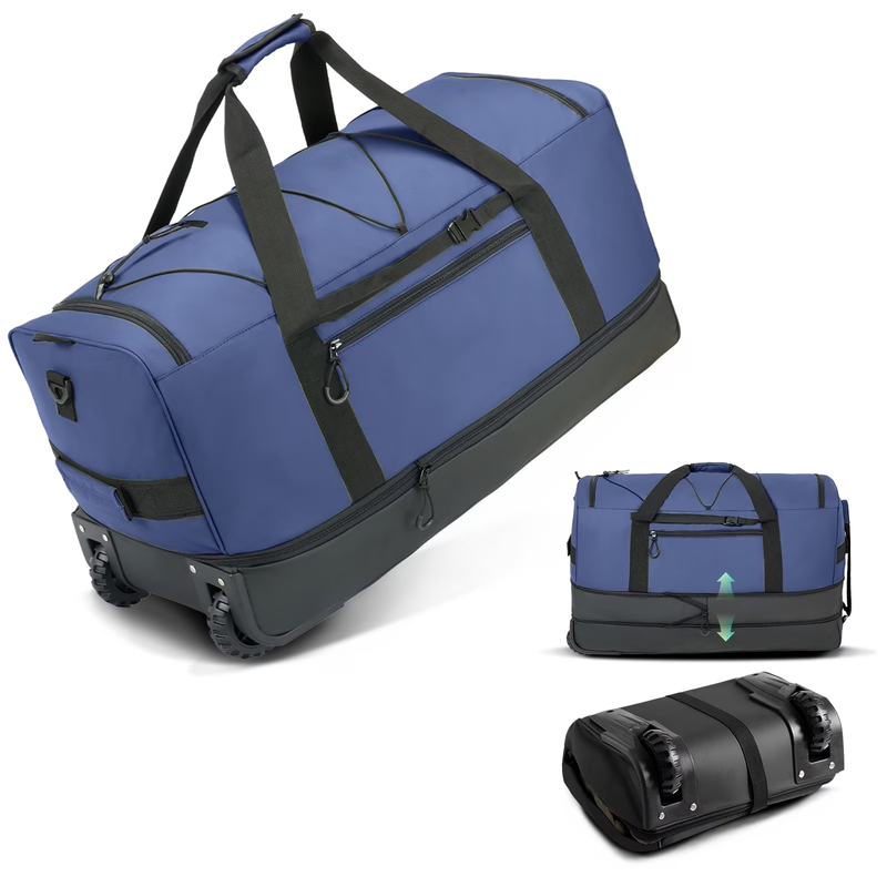 30in Rolling Duffle Bag Expandable 100-120L Waterproof Heavy Duty9