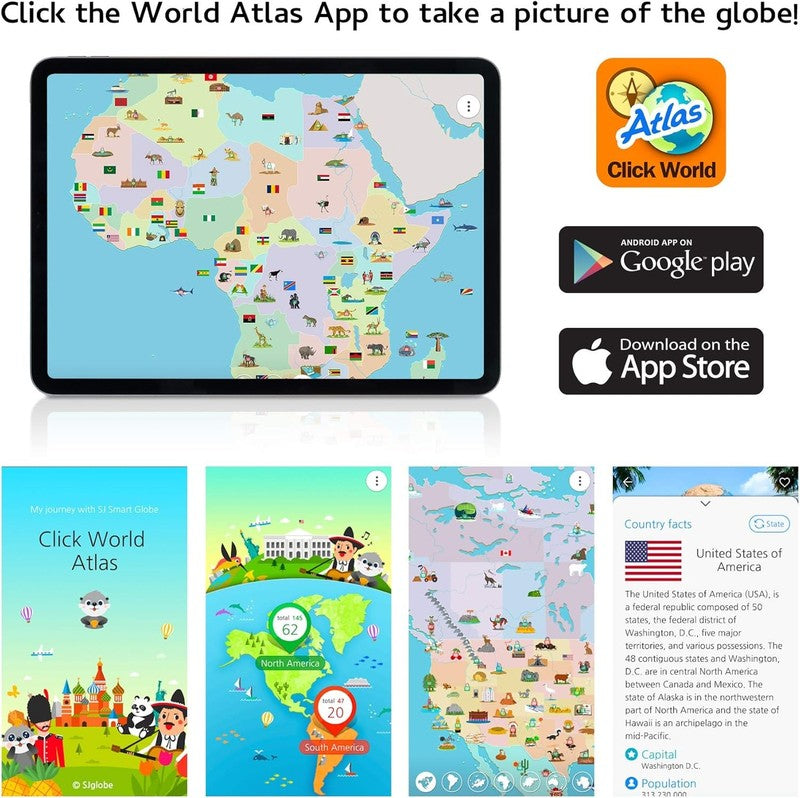 10in Interactive Kids Globe App LED Constellations STEM Lamp 1000+ Facts6