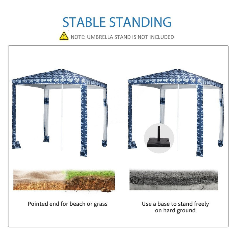6.5' Portable Beach Canopy Umbrella with UV50+ Protection and Carry Bag4