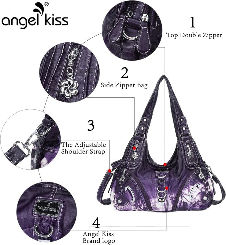 Angelkiss Women’s Large Hobo Satchel Shoulder Handbag Purse5