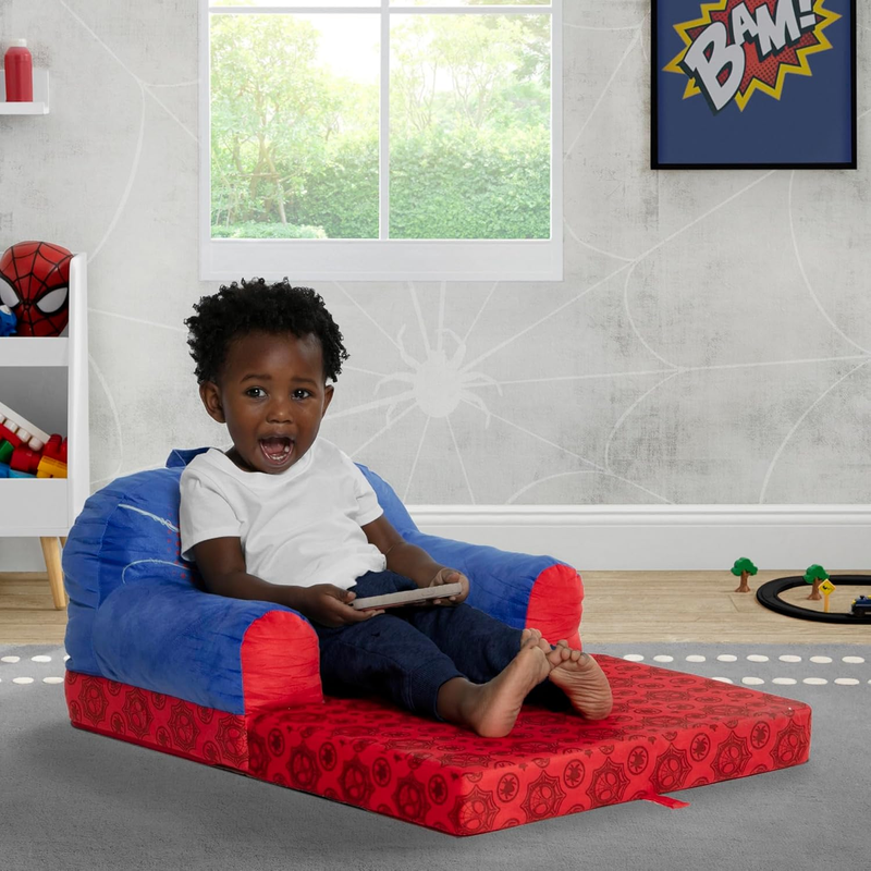   Spidey and His Amazing Friends Cozee Buddy Flip Out Kids Chair, Red1