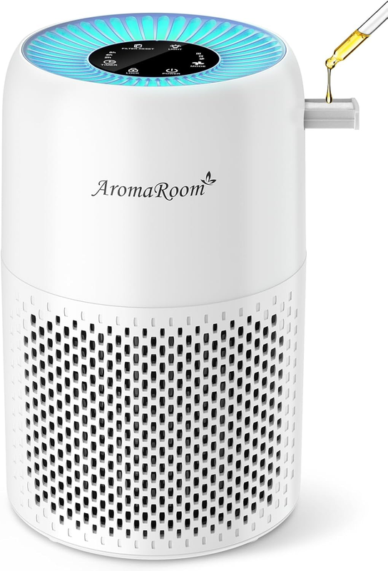 Aromaroom Air Purifier HEPA13 Quiet 22dB for Smoke Pets Pollen Baby Room9
