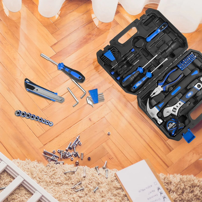 159Pc Home Repair Tool Set Household Hand Tool Kit w/ Storage Case Garage DIY6