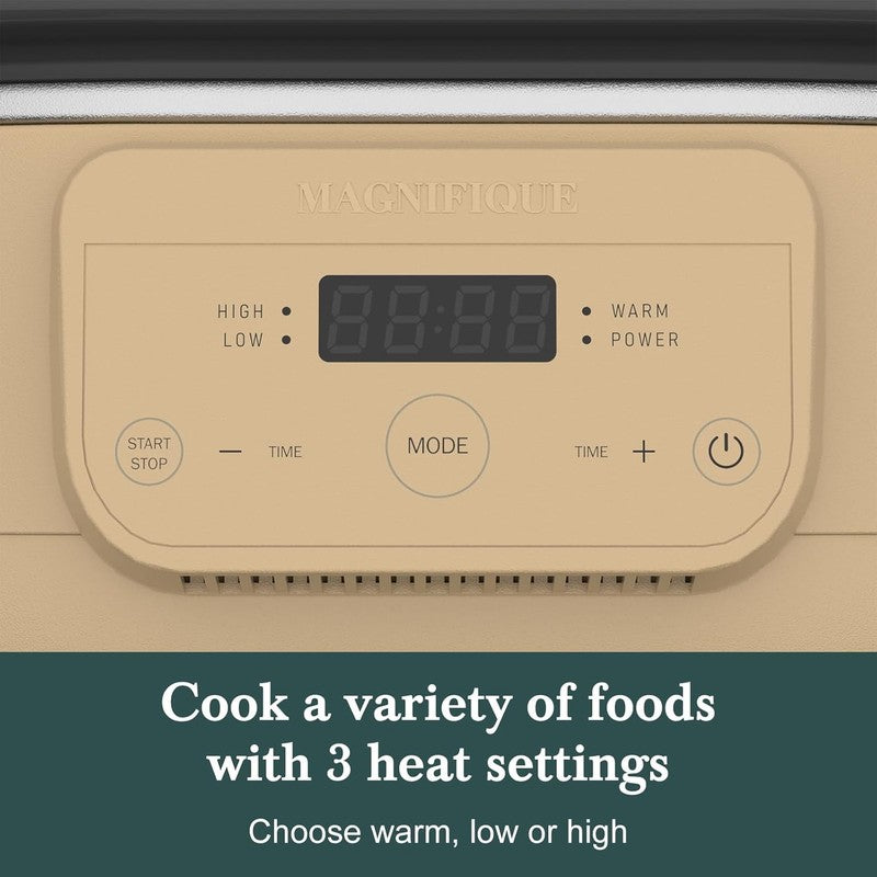 6QT Programmable Slow Cooker w/ Nonstick Pot Keep Warm Brown3