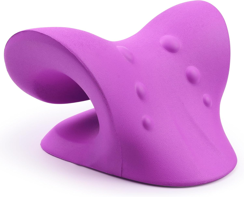 Neck Shoulder Relaxer Cervical Traction TMJ Pain Relief Purple4