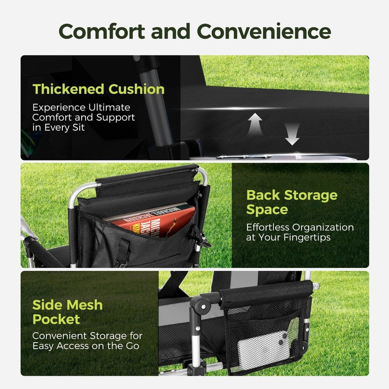 Portable Stadium Chair Stadium Seat for Bleacher with Cup Holder, Gray2