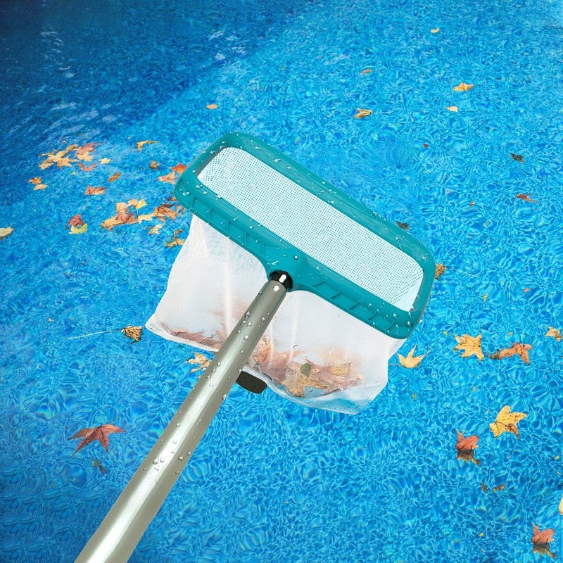 Professional Pool Skimmer Net, Heavy Duty Swimming Leaf Rake Cleaning Tool with 8