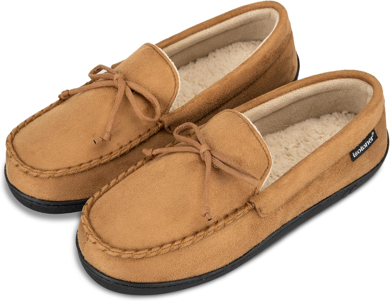 Men’s Microsuede Moccasin Slippers Memory Foam Slip On Indoor Outdoor2