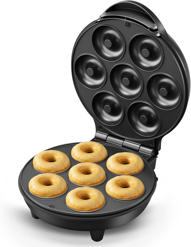 Mini Donut Waffle Cake Maker 7 Slot Home Baking Machine Breakfast Dessert9