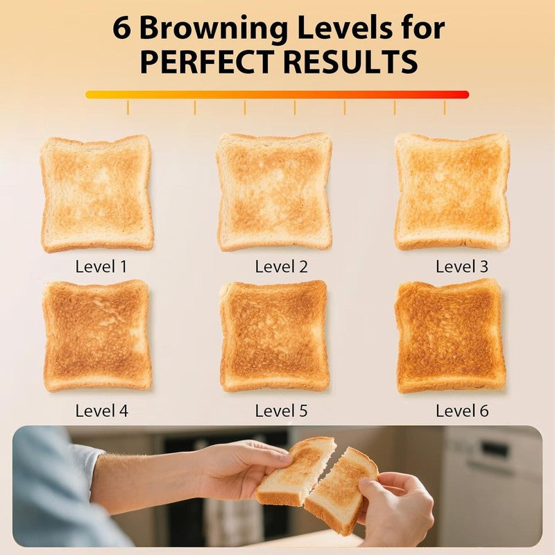 4 Slice Stainless Steel Toaster Extra Wide Slots High Lift 6 Browning Blue4