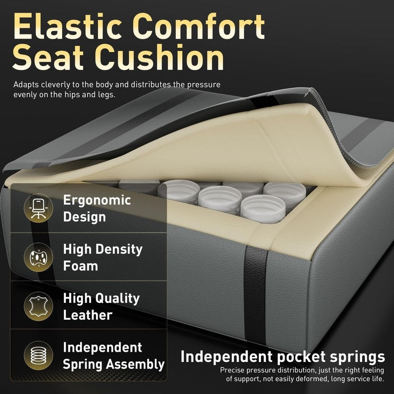 Gaming Chair with Pocket Spring Cushion, Gamer Chair with Lumbar Massage, Gaming3