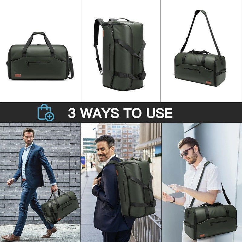 45L Garment Duffle Bag 3in1 Hanging Suit Travel Carry On Strap5