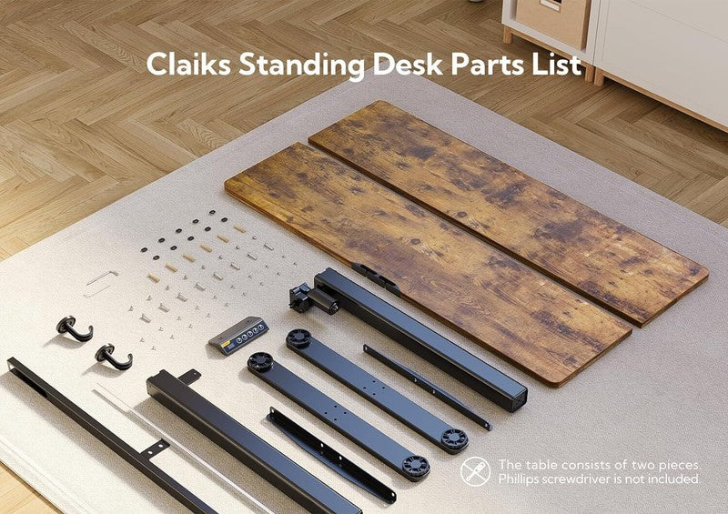 Electric Standing Desk, Adjustable Height Stand up Desk, 24X487