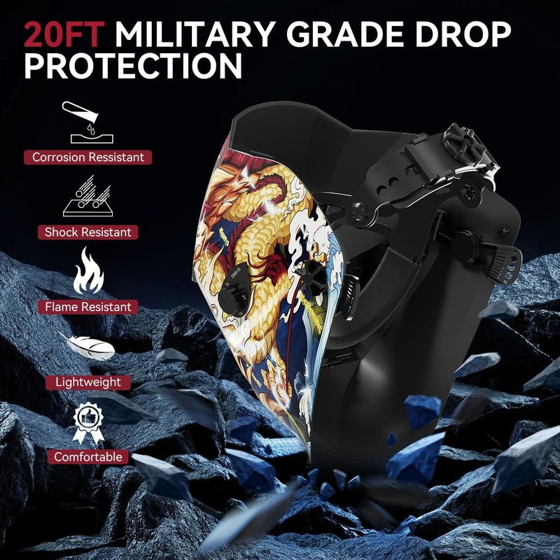 True Color Welding Helmet Dragon 4 Arc Sensor Auto Darkening Solar TIG MIG ARC1