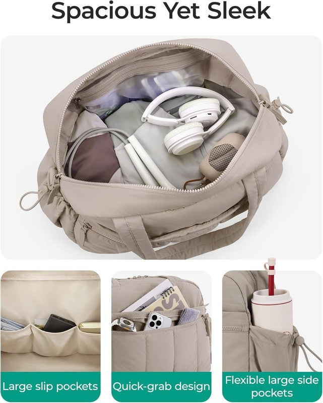 Gym Bag for Women, Duffle Bag for Travel with Wet Pocket, Lightweight Carry on W2