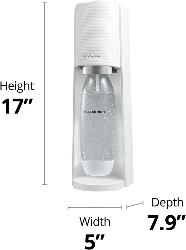 Terra Sparkling Water Maker Value Bundle w/ CO2 Cylinders Bottles Flavor Drops10