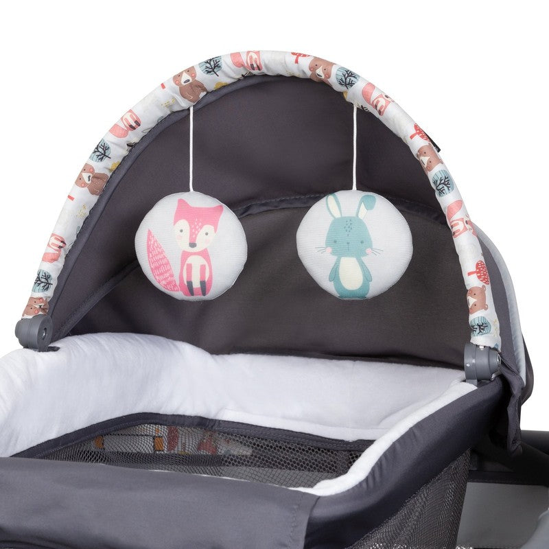 Lil Snooze Deluxe II Nursery Center Playard, Forest Party Grey7