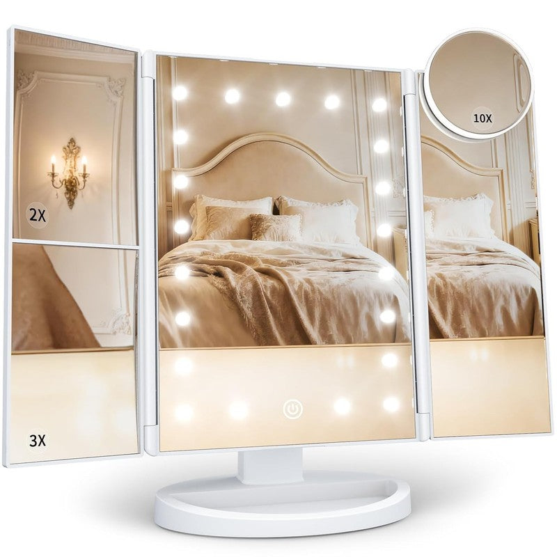 Makeup Mirror Vanity with Lights, 2X 3X 10X Magnification, Touch Control, Trifol1