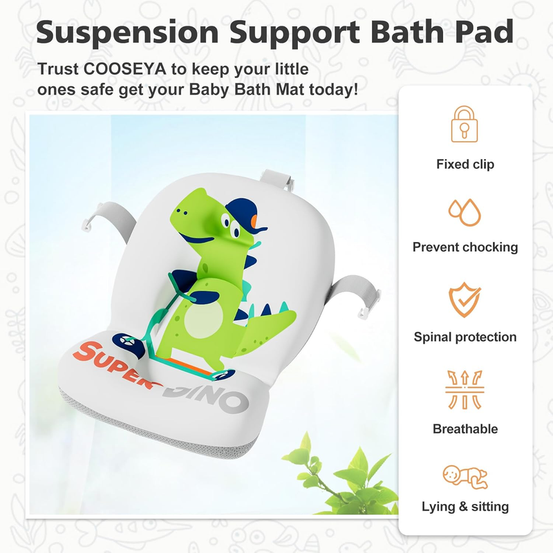Collapsible Baby Bathtub Thermometer Soft Cushion Foldable Travel Tub0 36M Green5