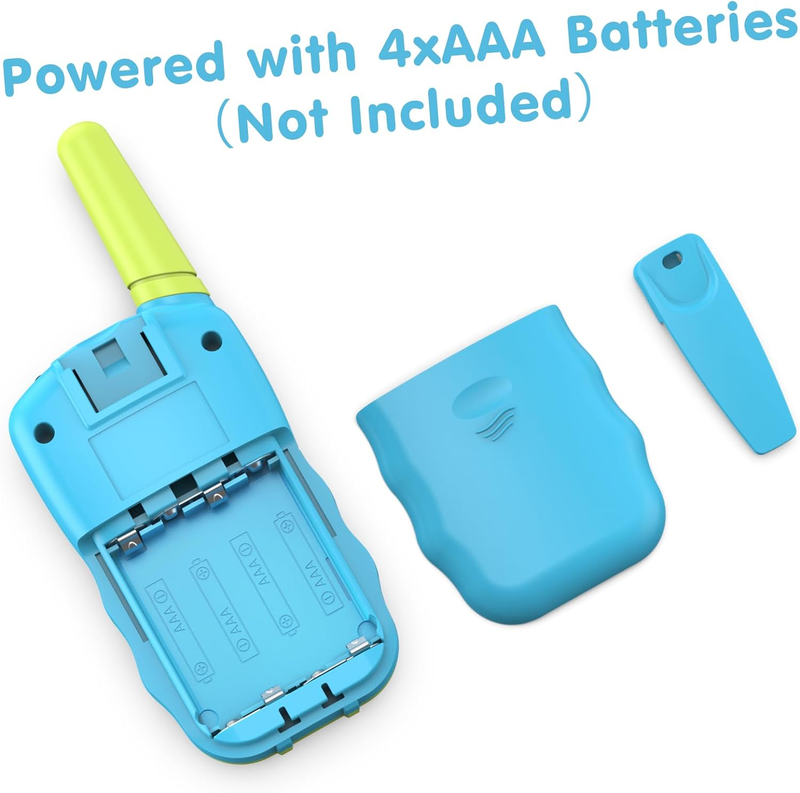 Kids Walkie Talkies 22 Channel 2 Way Radio Toy 3 Mile Range Flashlight LCD1