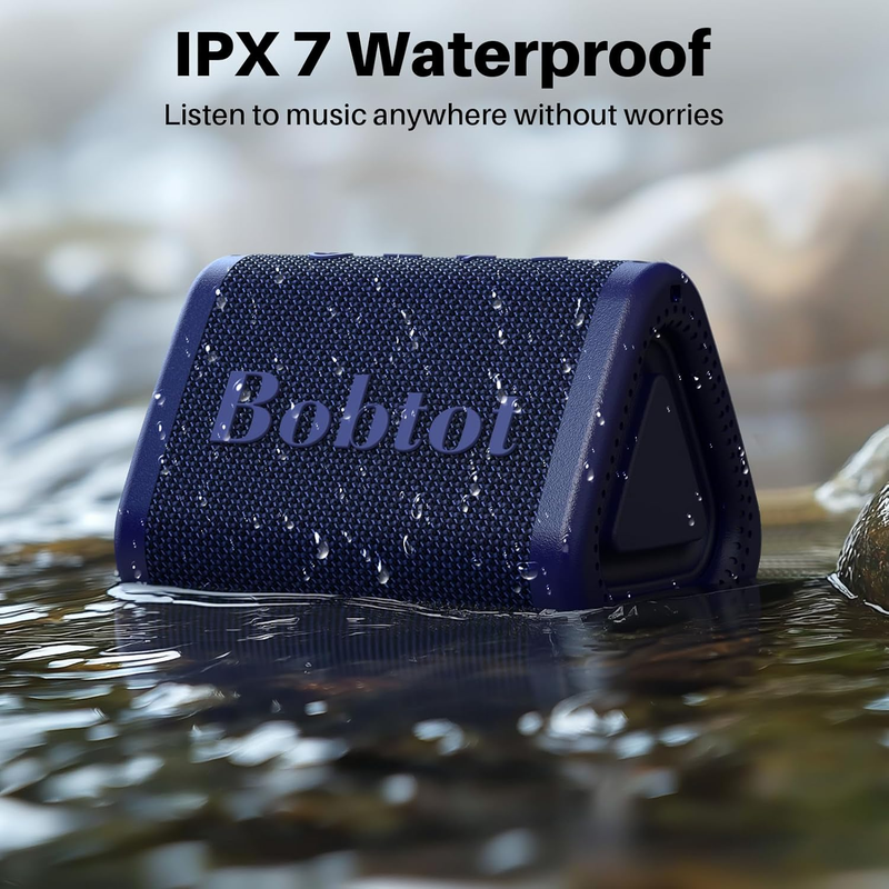 Portable Bluetooth Speaker Wireless, IPX7 Small Shower Speaker Waterproof, 15H P2