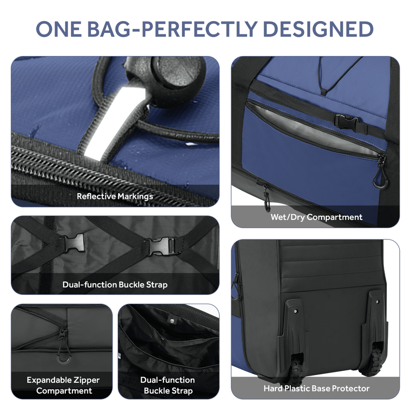 30in Rolling Duffle Bag Expandable 100-120L Waterproof Heavy Duty7