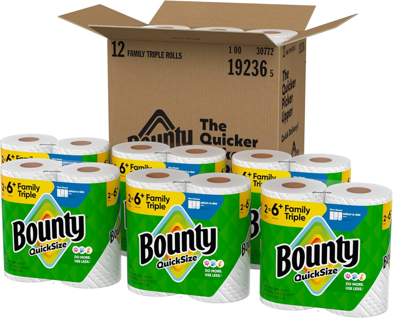 Quick Size Paper Towels White 12 Family Triple Rolls 40 Regular Rolls9