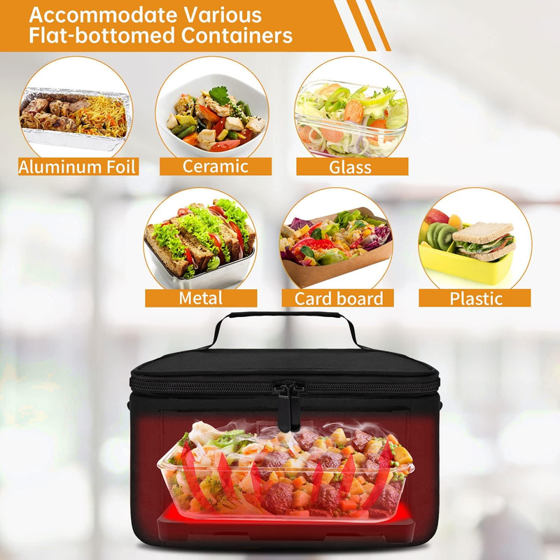 Portable Electric Lunch Box Food Warmer 12V/24V/110V Car Oven Black8