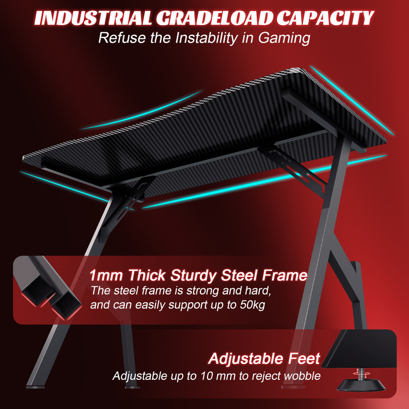 32 Inch Gaming Desk, Ergonomic Gamer Table, Gamer Workstations for Adult and Tee5