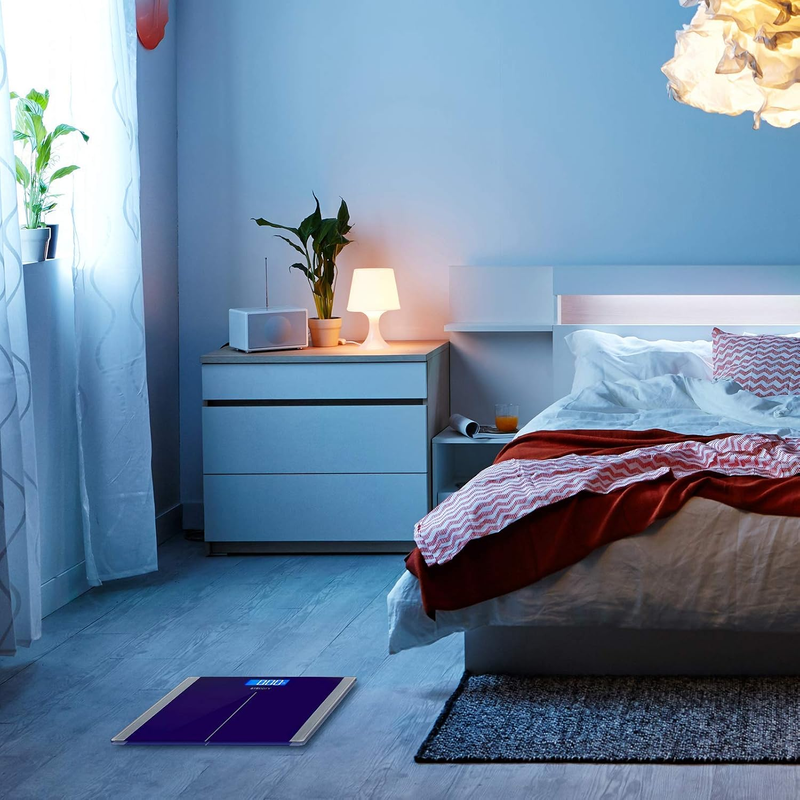 Bathroom Scale Digital Body Weight 400lb Accurate LED Glass Scale Blue7