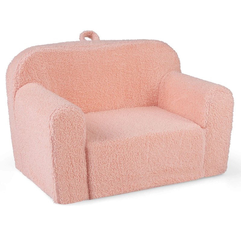 Kids Couch Portable Toddler Sofa with Handle Anti Slip Base Removable Comfy Chai0