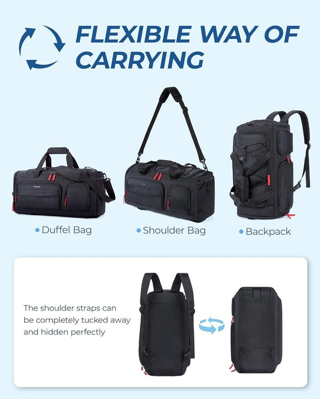35L Gym Duffel Bag Backpack w/ Shoe Laptop Compartment Carry On Travel7