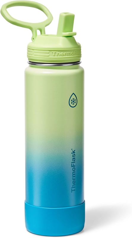 24oz Insulated Water Bottle Stainless Steel Spout Lid Leakproof Hot Cold1