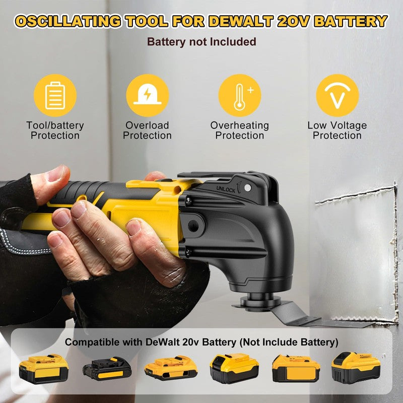 Cordless Oscillating Tool 6 Speed Brushless 22Pc Multi Tool Kit3