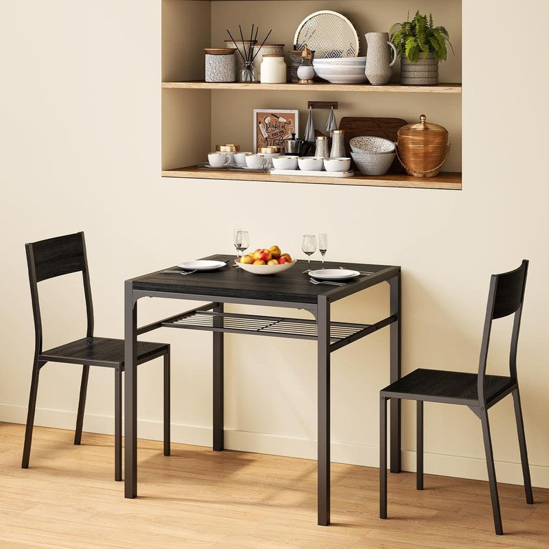 Dining Table Set for 2, 3 Piece Kitchen Table with 2 Chairs for Small Space, Apa7