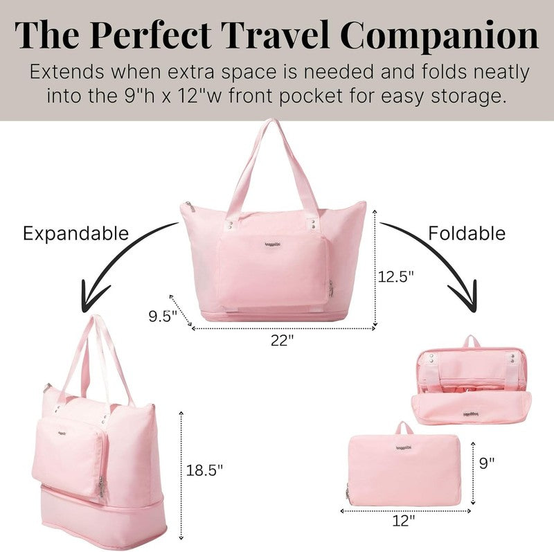 Carryall Expandable Lightweight Travel Tote 22" Packable Folding Compact Nylon W2