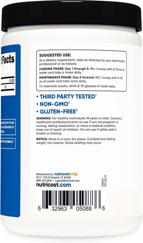 Micronized Creatine Monohydrate Powder 500g   100 Servings, 5g Each3
